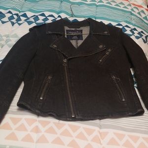 Black denim jean jacket